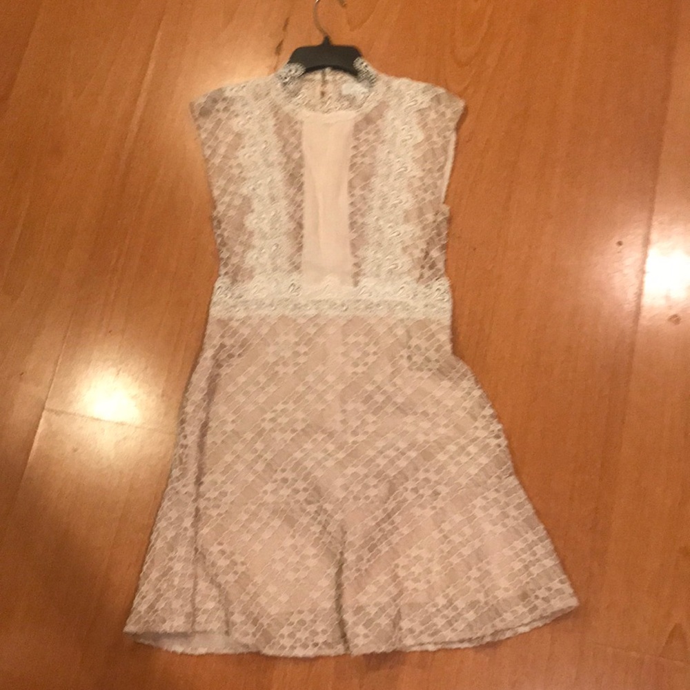 Sandro beautiful pale pink lace dress.